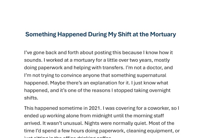 write scary horror stories